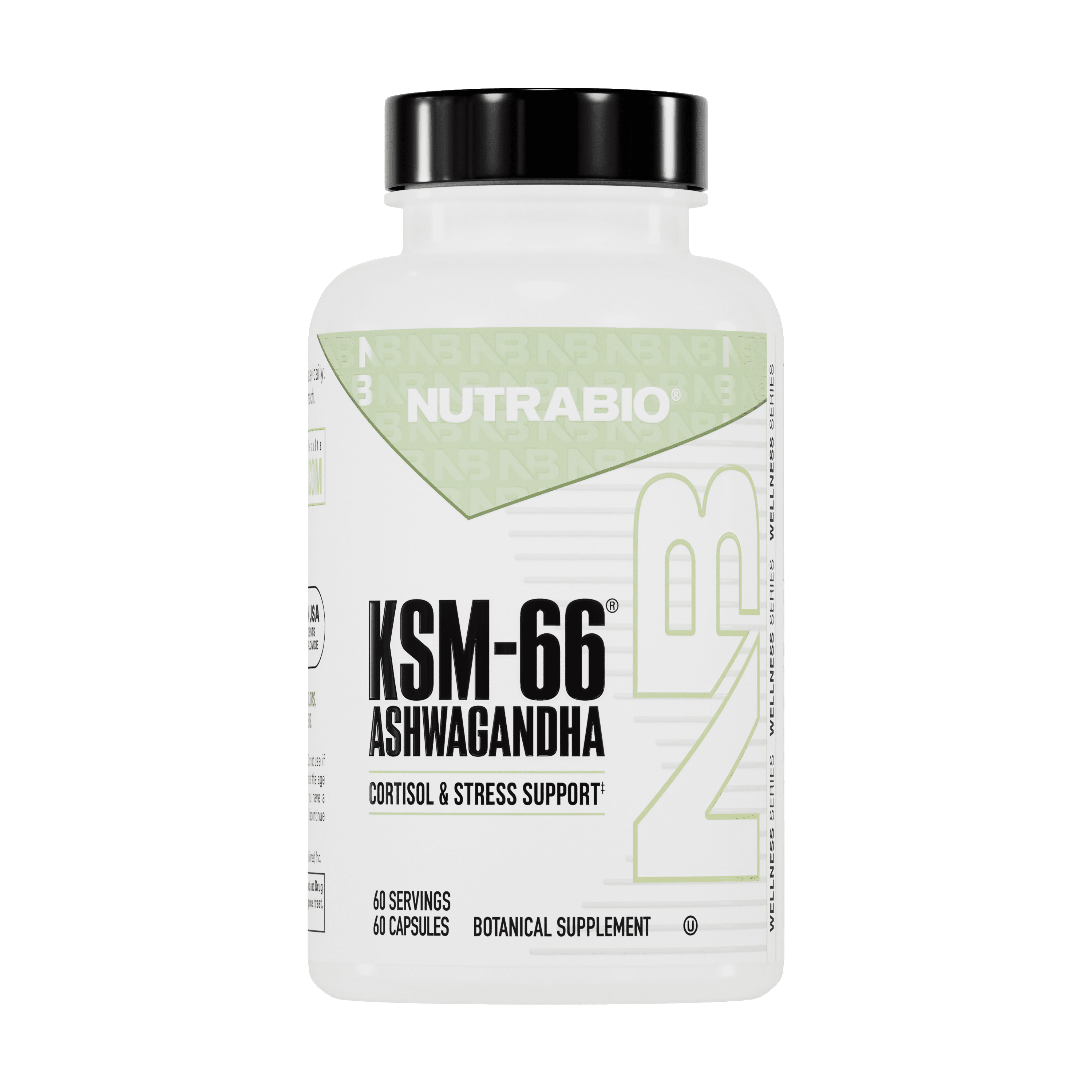 NutraBio KSM-66 Ashwagandha (60 Capsules)