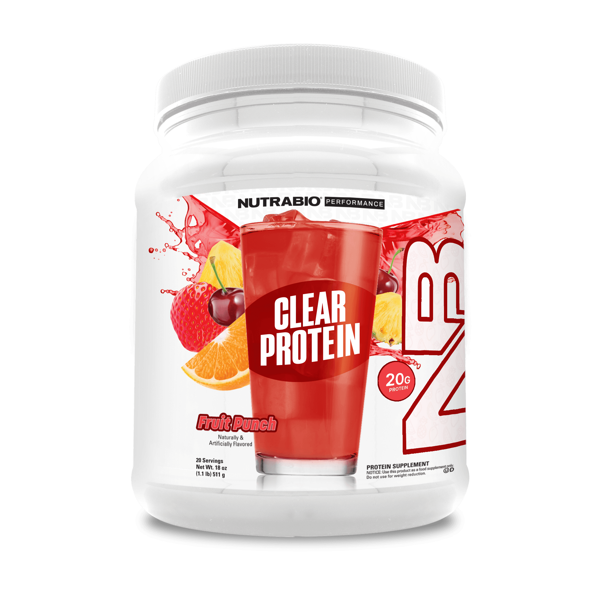 NutraBio Clear Whey Protein Isolate (20 Servings)