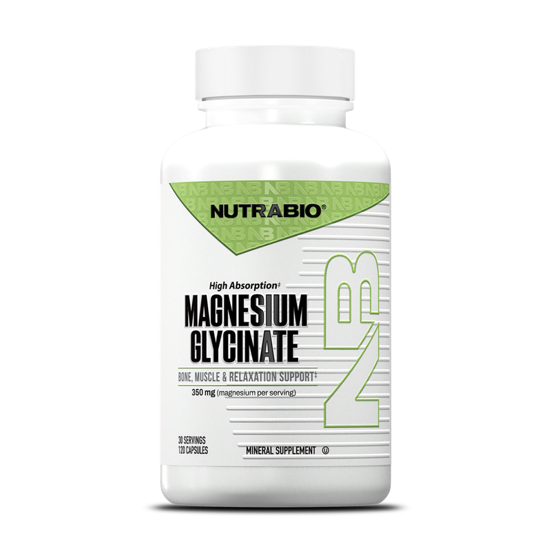NutraBio Magnesium Glycinate (120 Capsules)